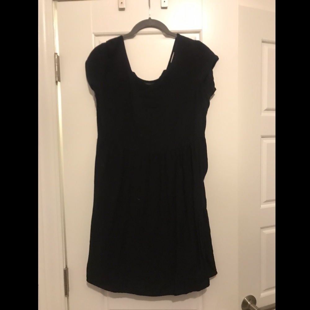 Black Baby Doll Dress, lace up back
